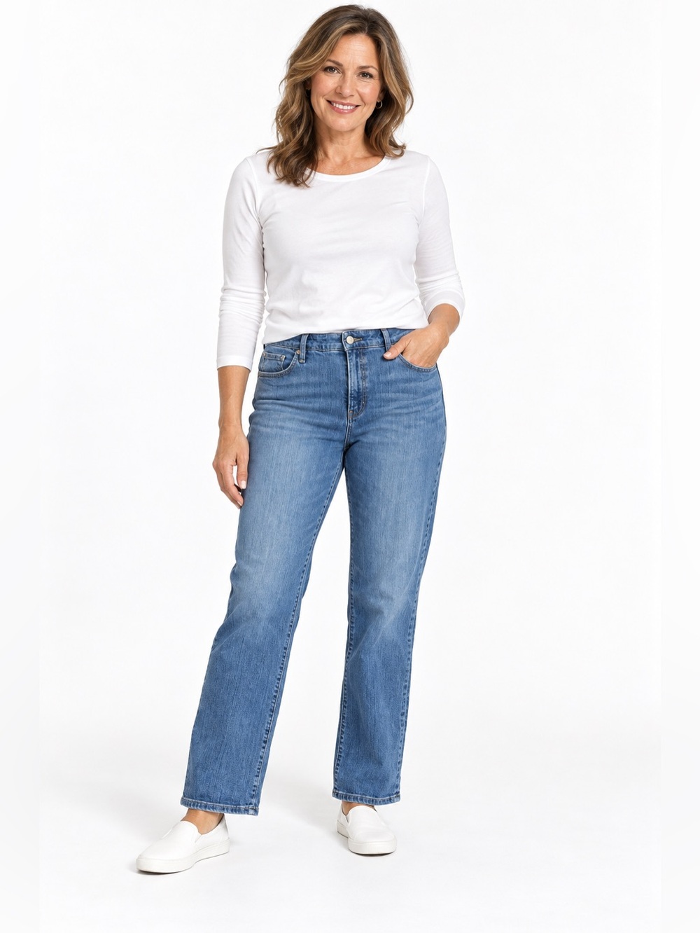 Chicos jeans So Slimming Girlfriend Straight leg size 14 Chicos 2.5